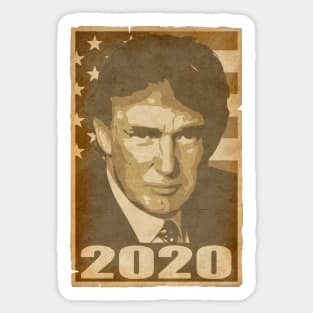 Donald Trump 2020 And Stripes Sticker